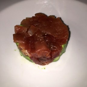 Gluten-free tuna tartare from 121 Fulton St